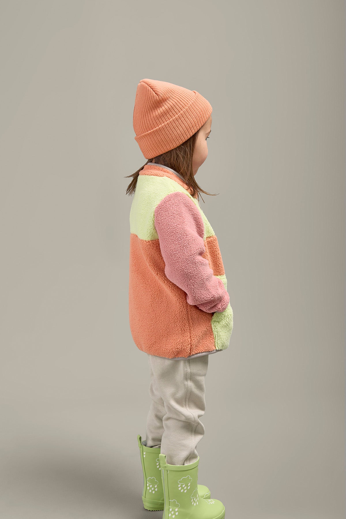 Aurora Pink Kids Borg 1/4 Zip Jumper