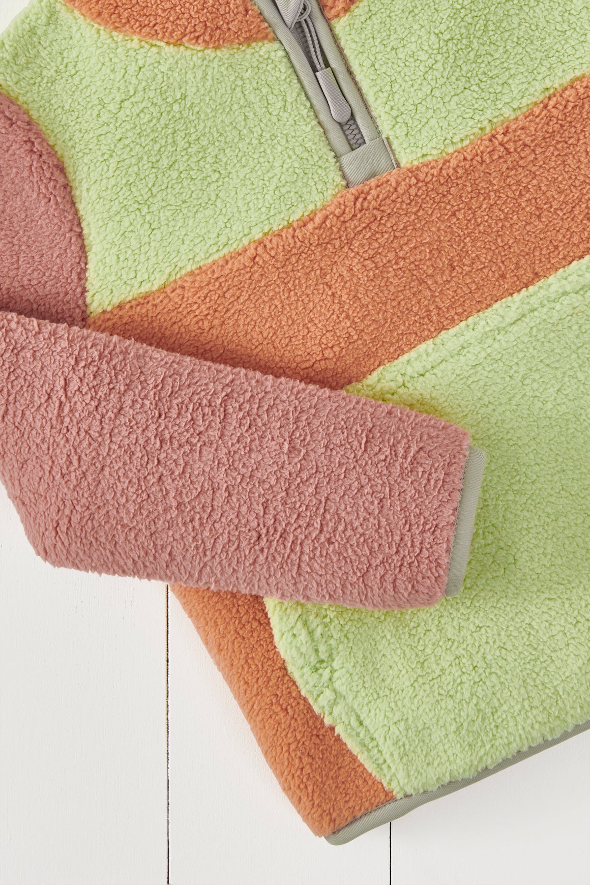 Aurora Pink Kids Borg 1/4 Zip Jumper