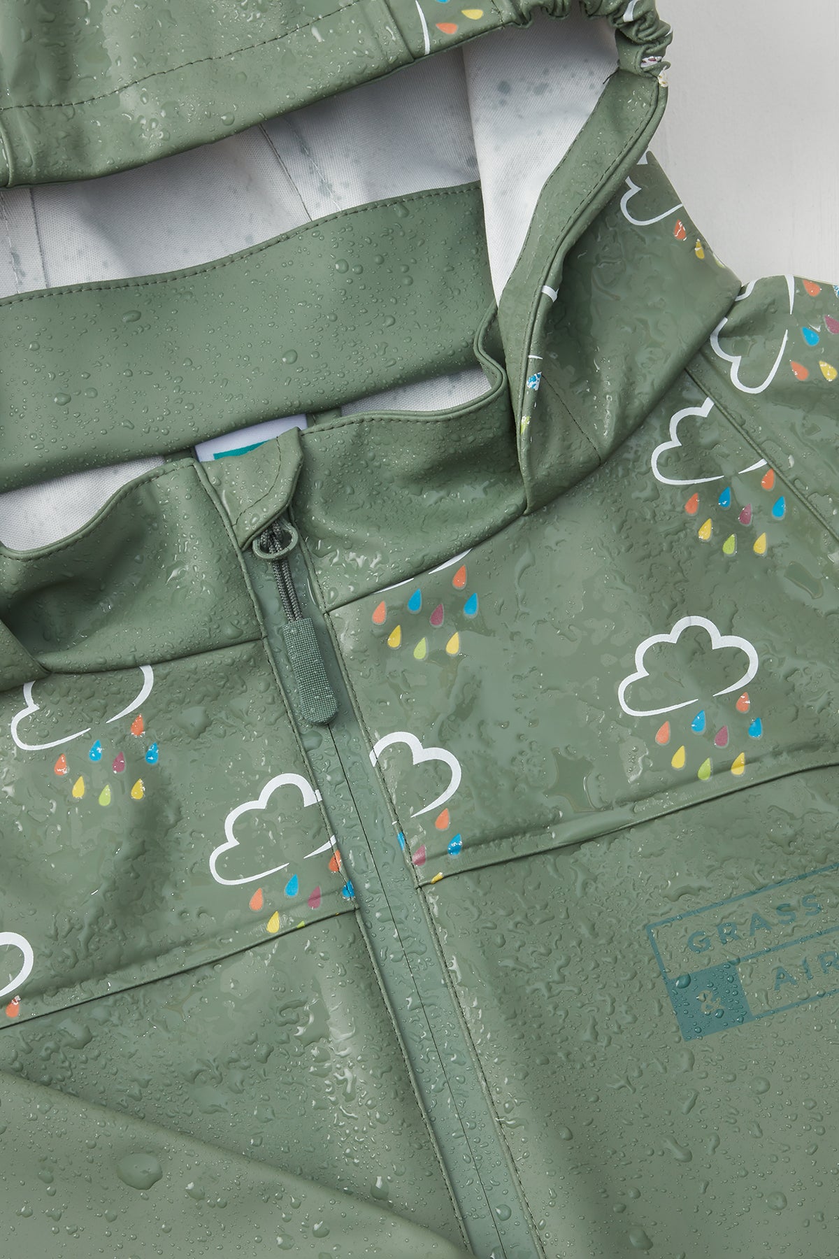 Khaki Colour-Changing Rain Jacket