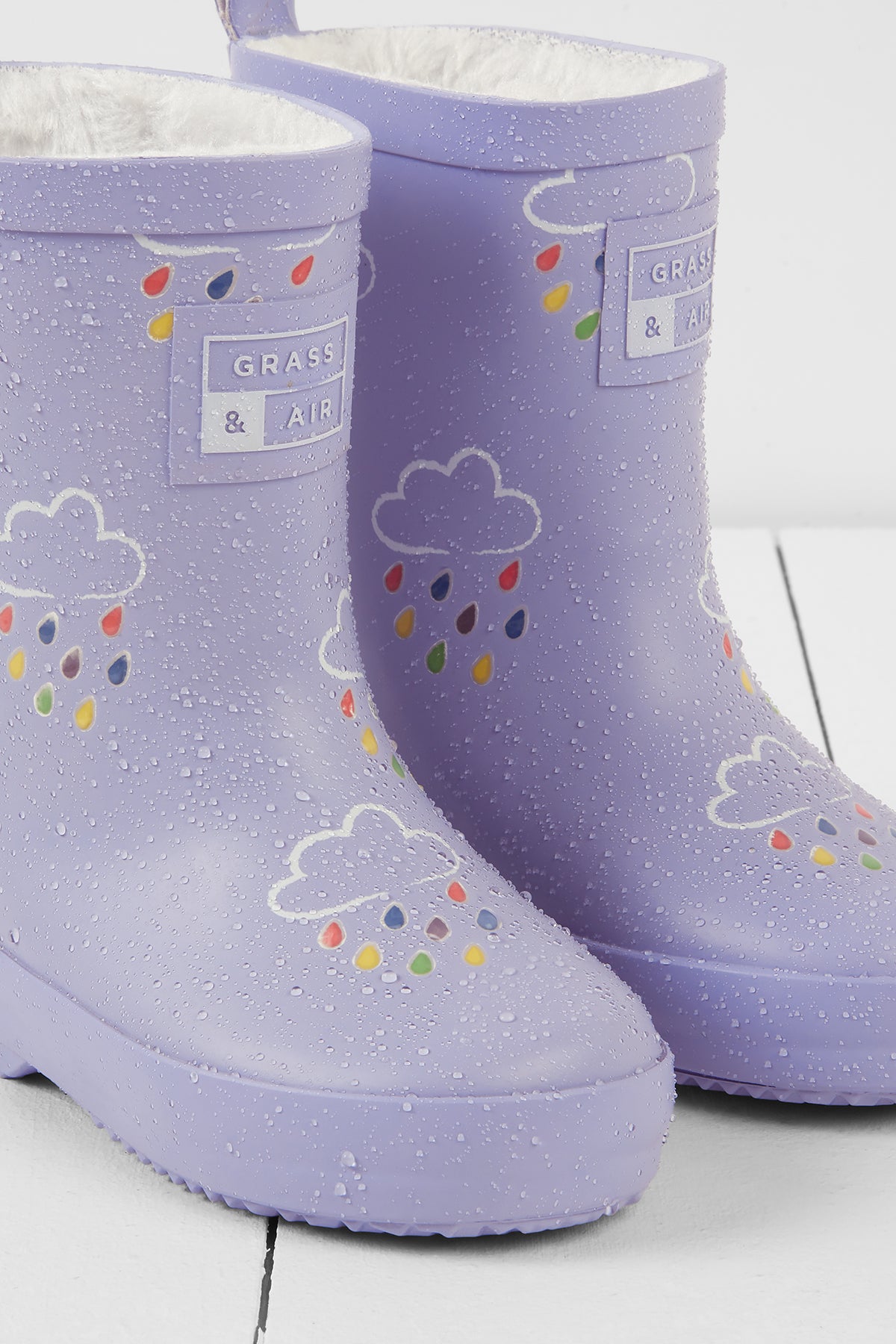 Purple Thistle Colour-Changing Kids Wellies