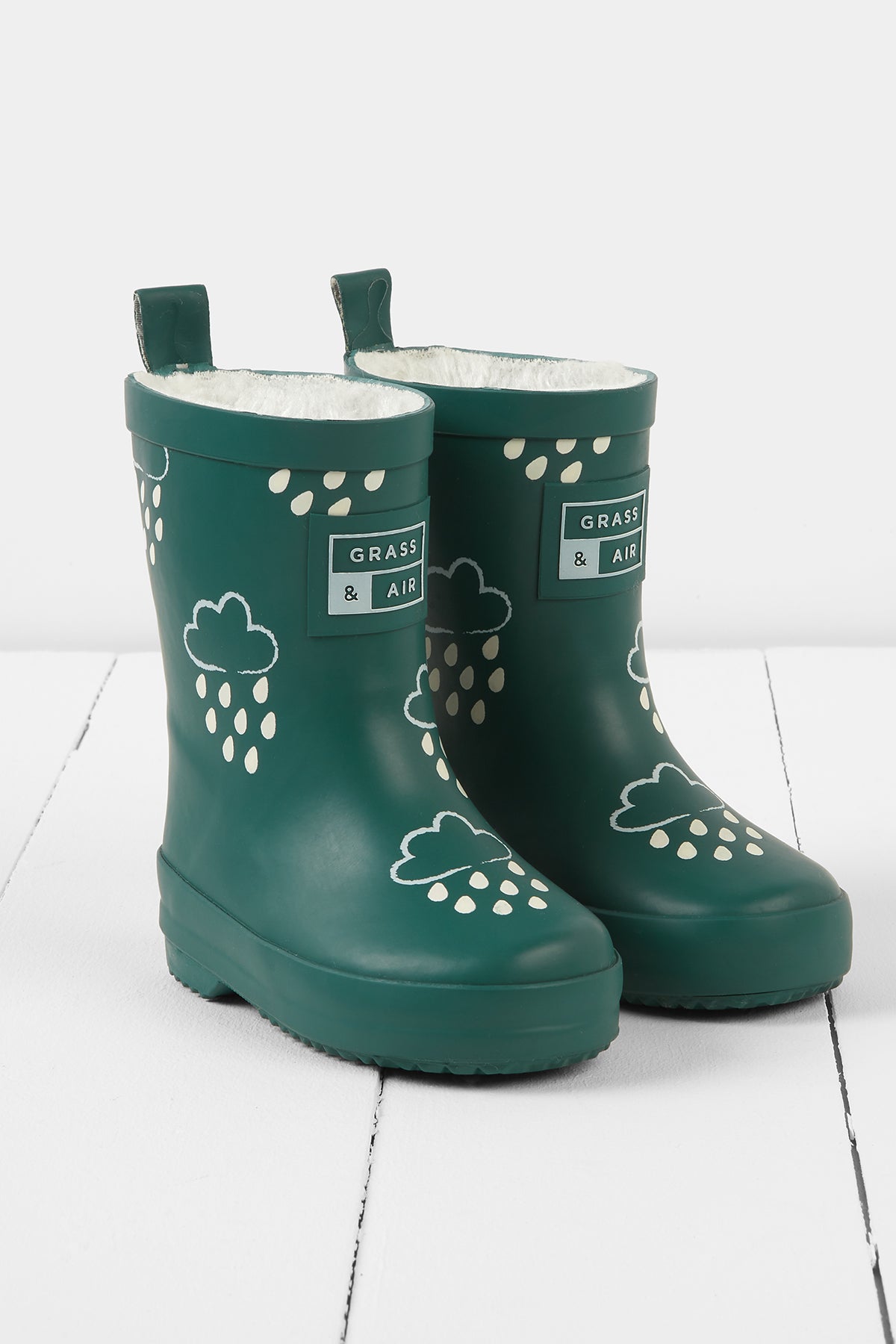 Spruce Green Colour-Changing Kids Wellies