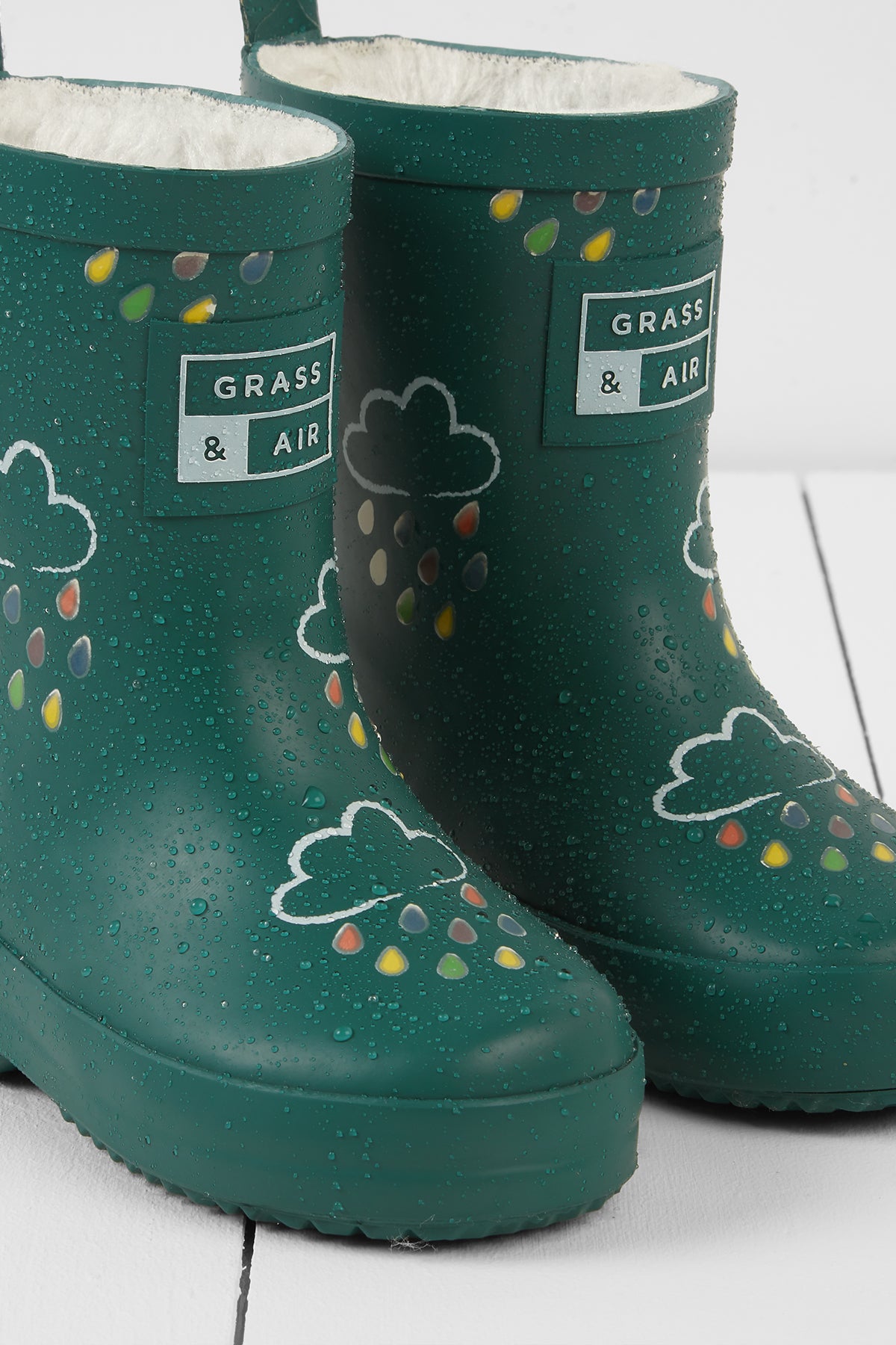 Spruce Green Colour-Changing Kids Wellies