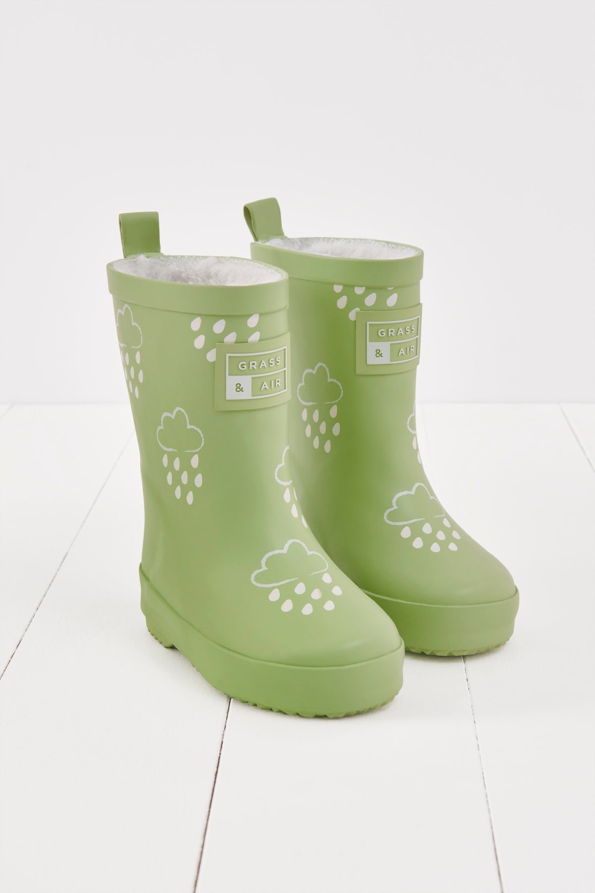Glacial Green Colour-Changing Kids Wellies - Main Image
