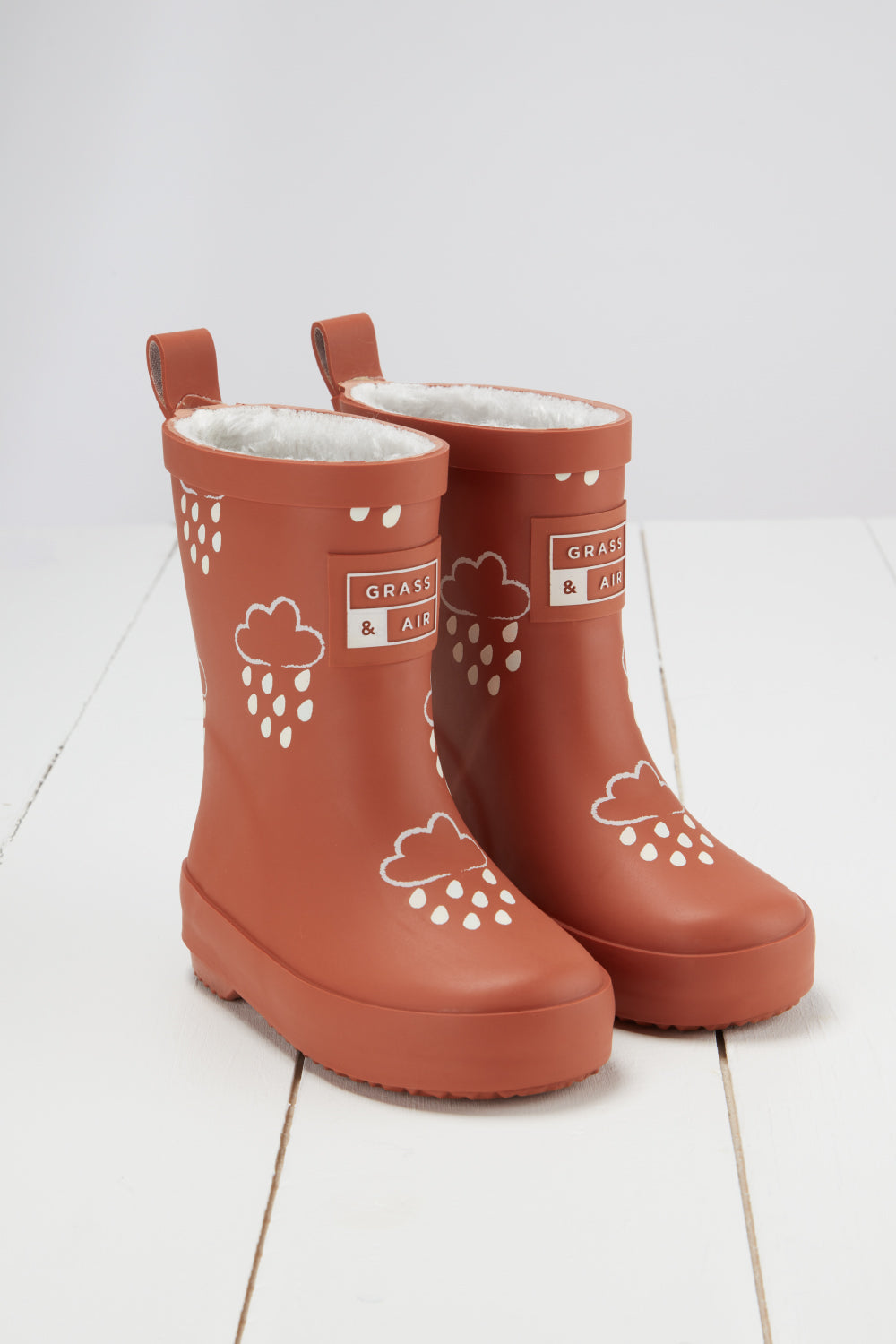 Burnt Orange Colour-Changing Kids Wellies