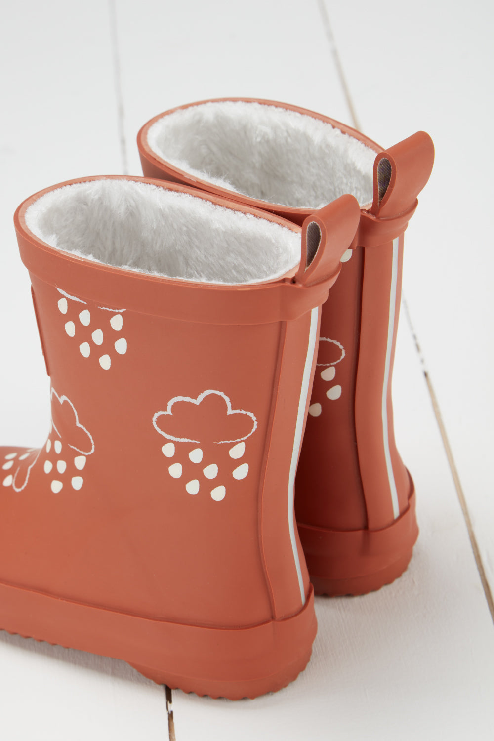 Burnt Orange Colour-Changing Kids Wellies