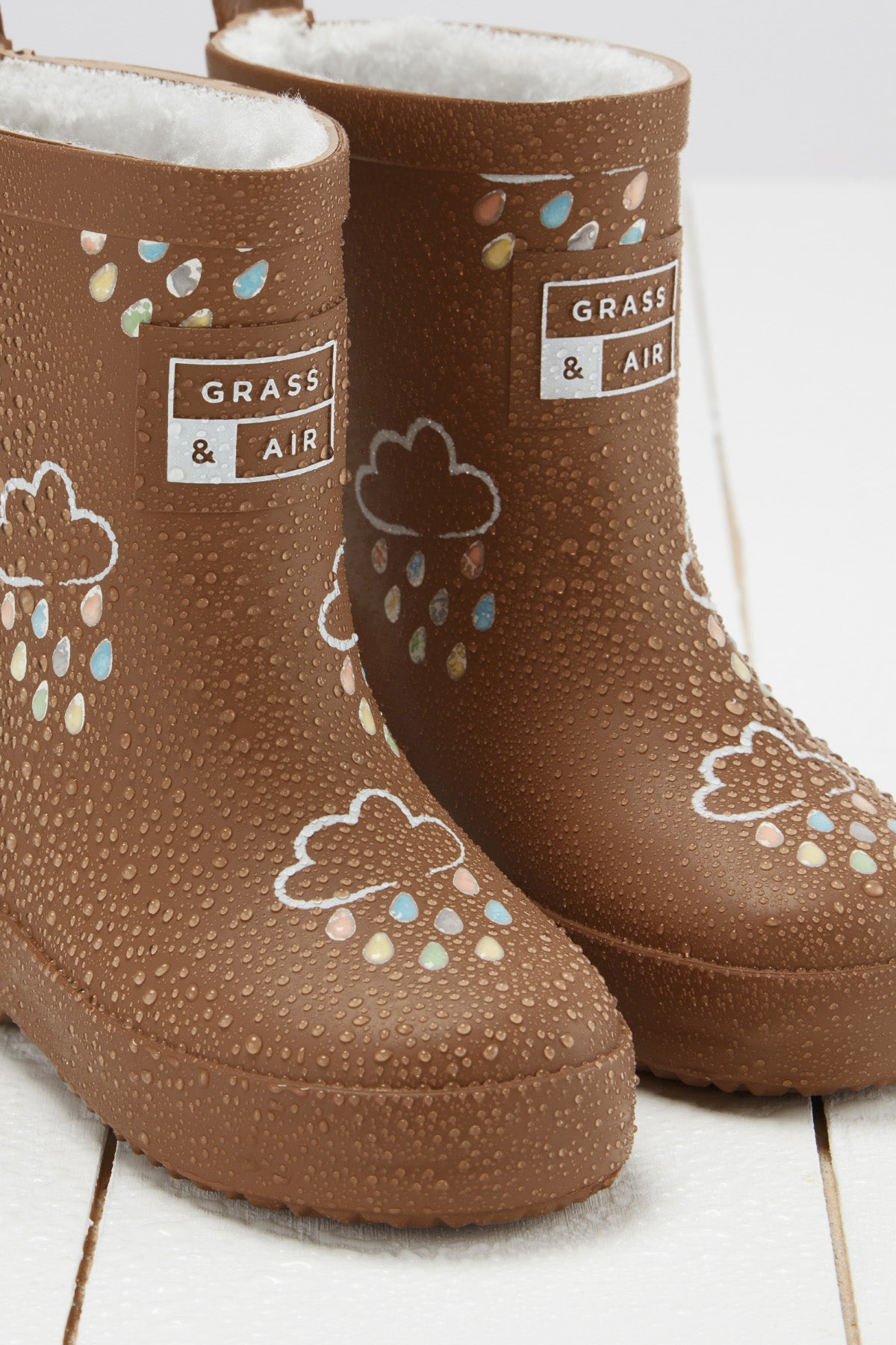 Toffee Brown Colour-Changing Kids Wellies