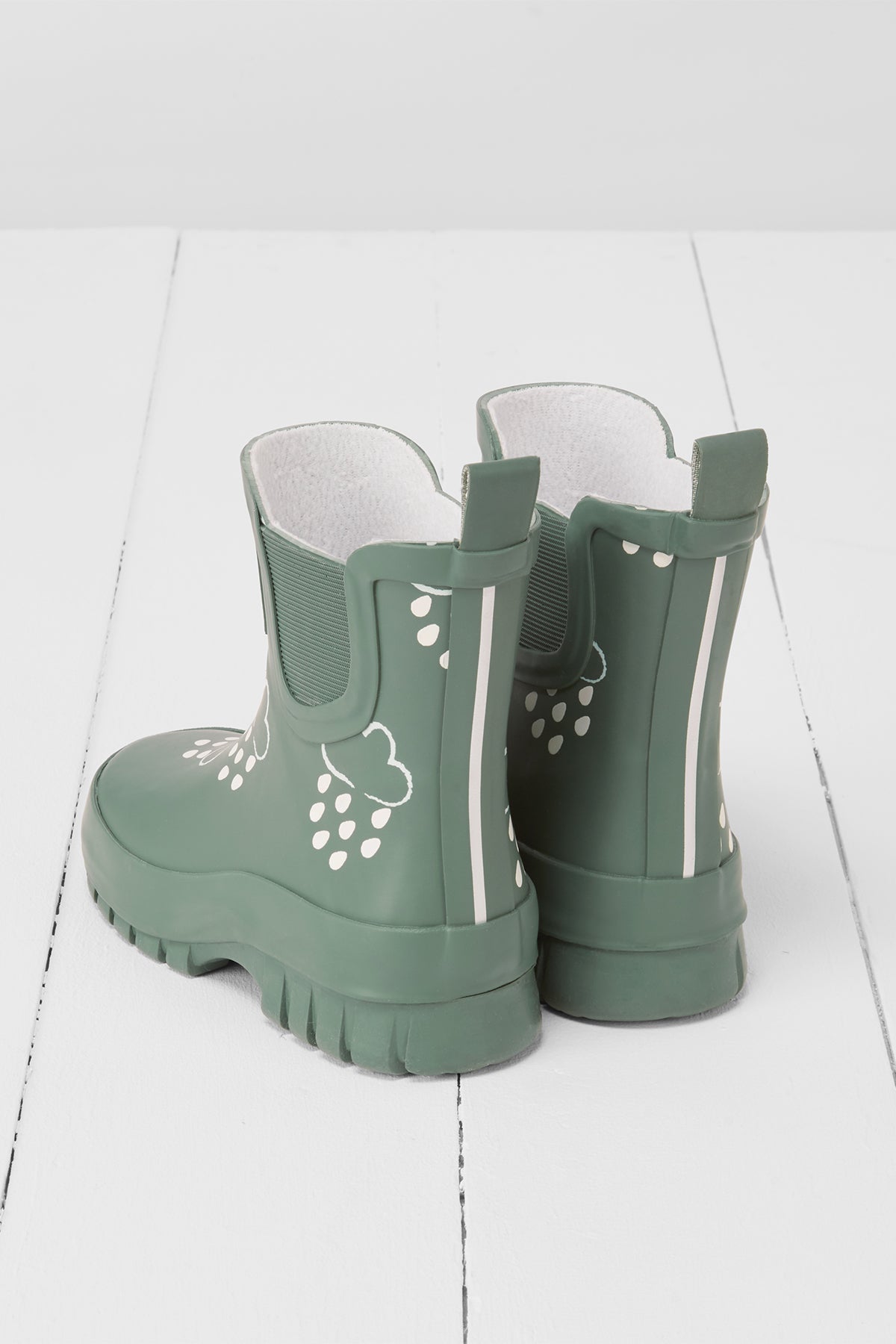 Khaki Colour-Changing Chunky Sole Shortie Welly