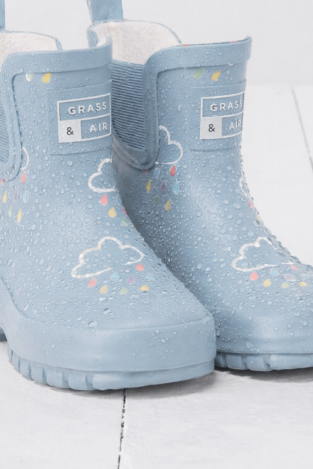 Powder Blue Chunky Colour-Changing Kids' Wellies