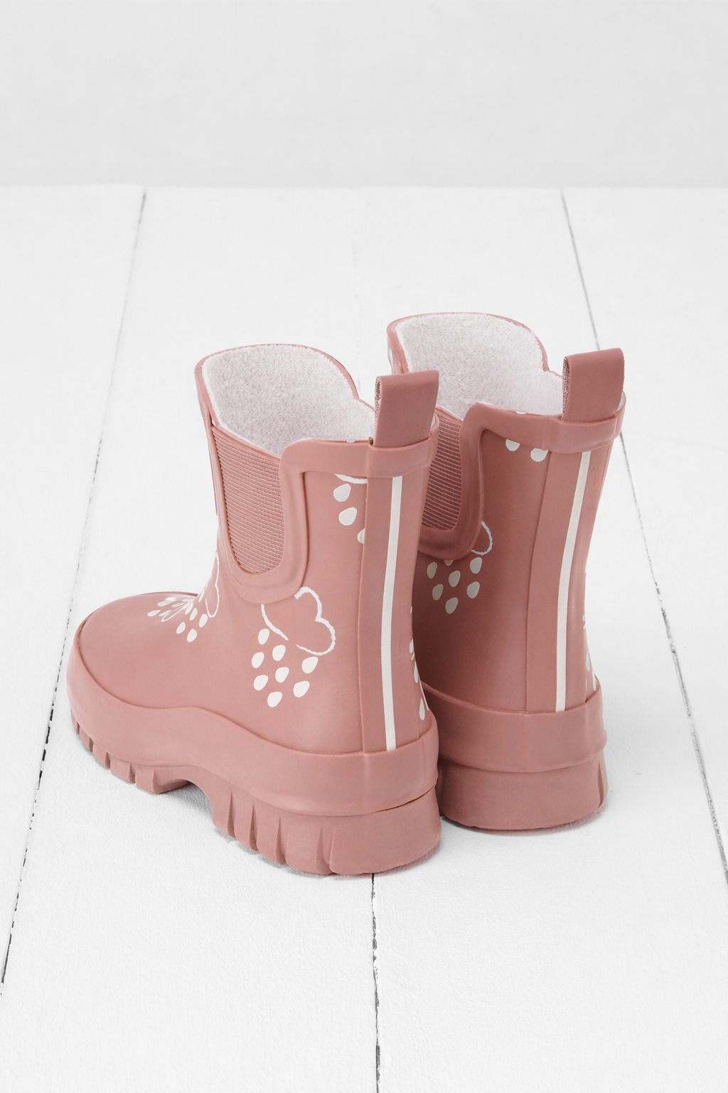 Rose Colour-Changing Chunky Sole Shortie Welly