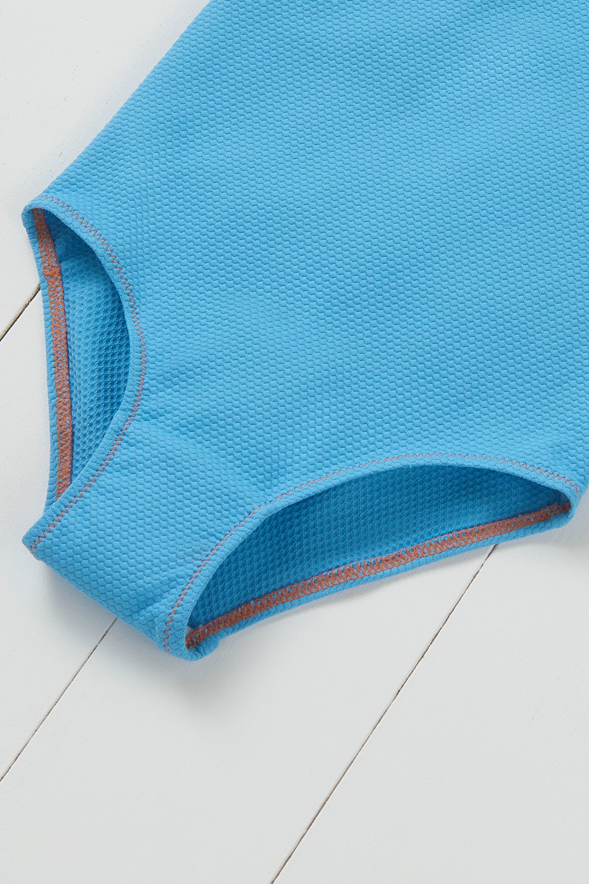 Cornflower Blue Ribbed Kids Swimsuit