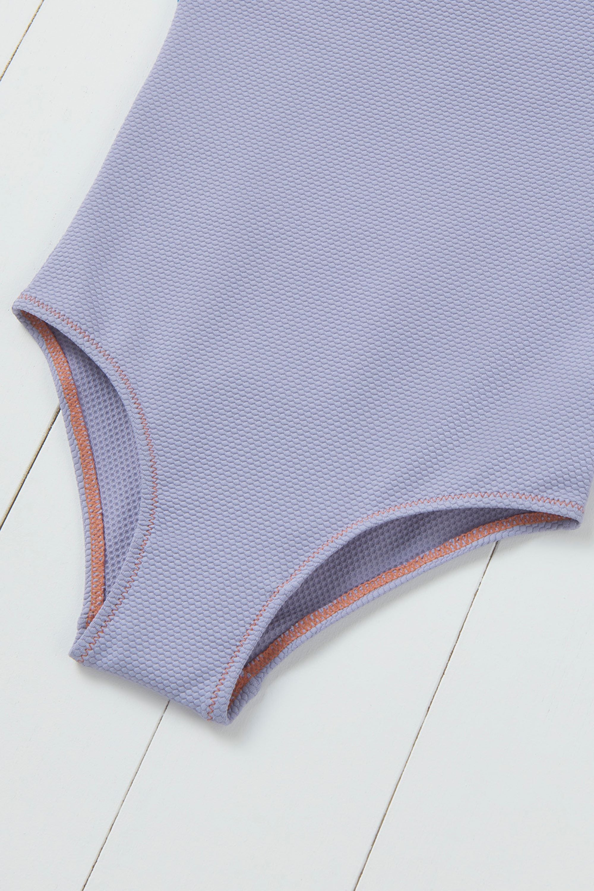 Lavender Ribbed Kids Swimsuit