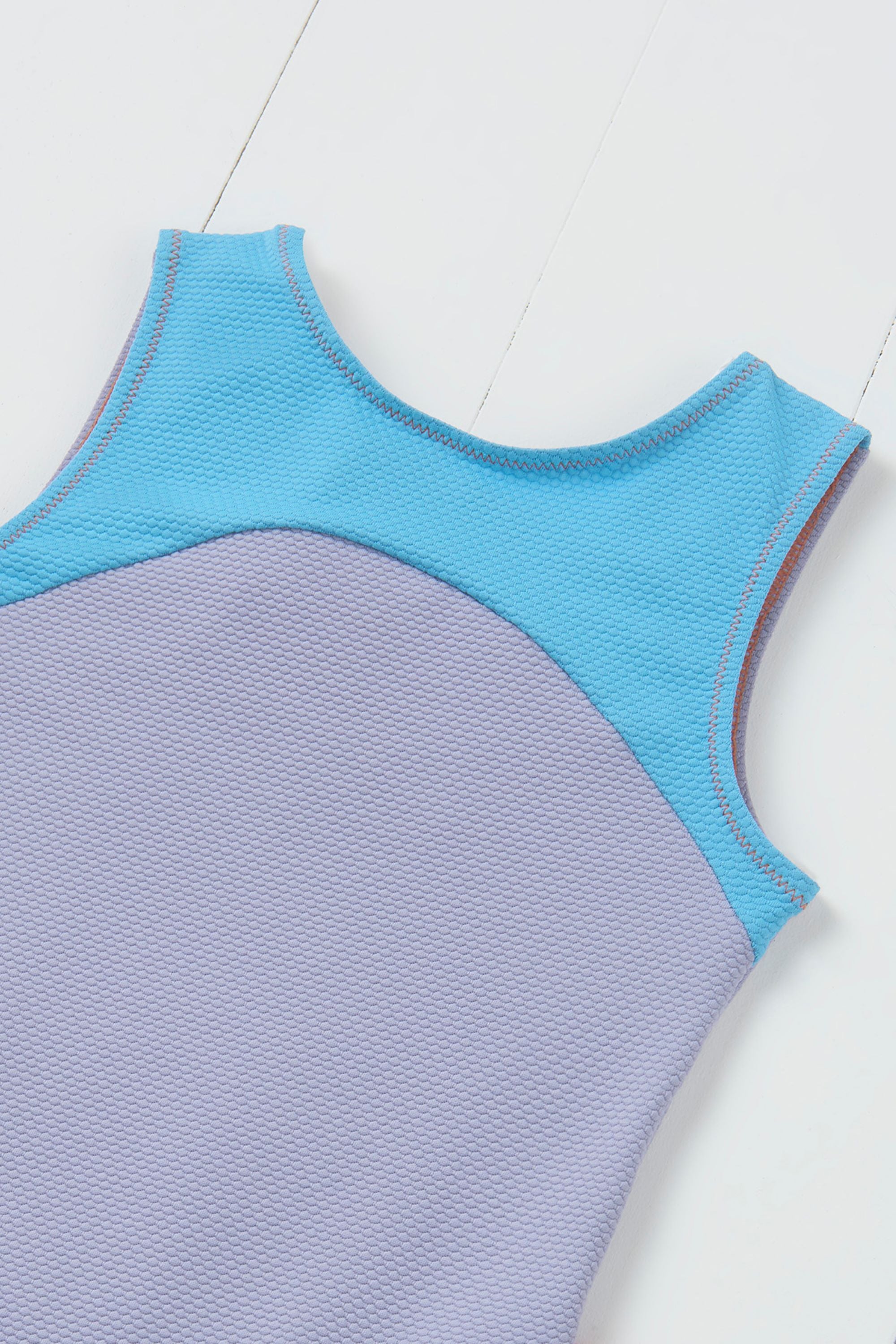 Lavender Ribbed Kids Swimsuit