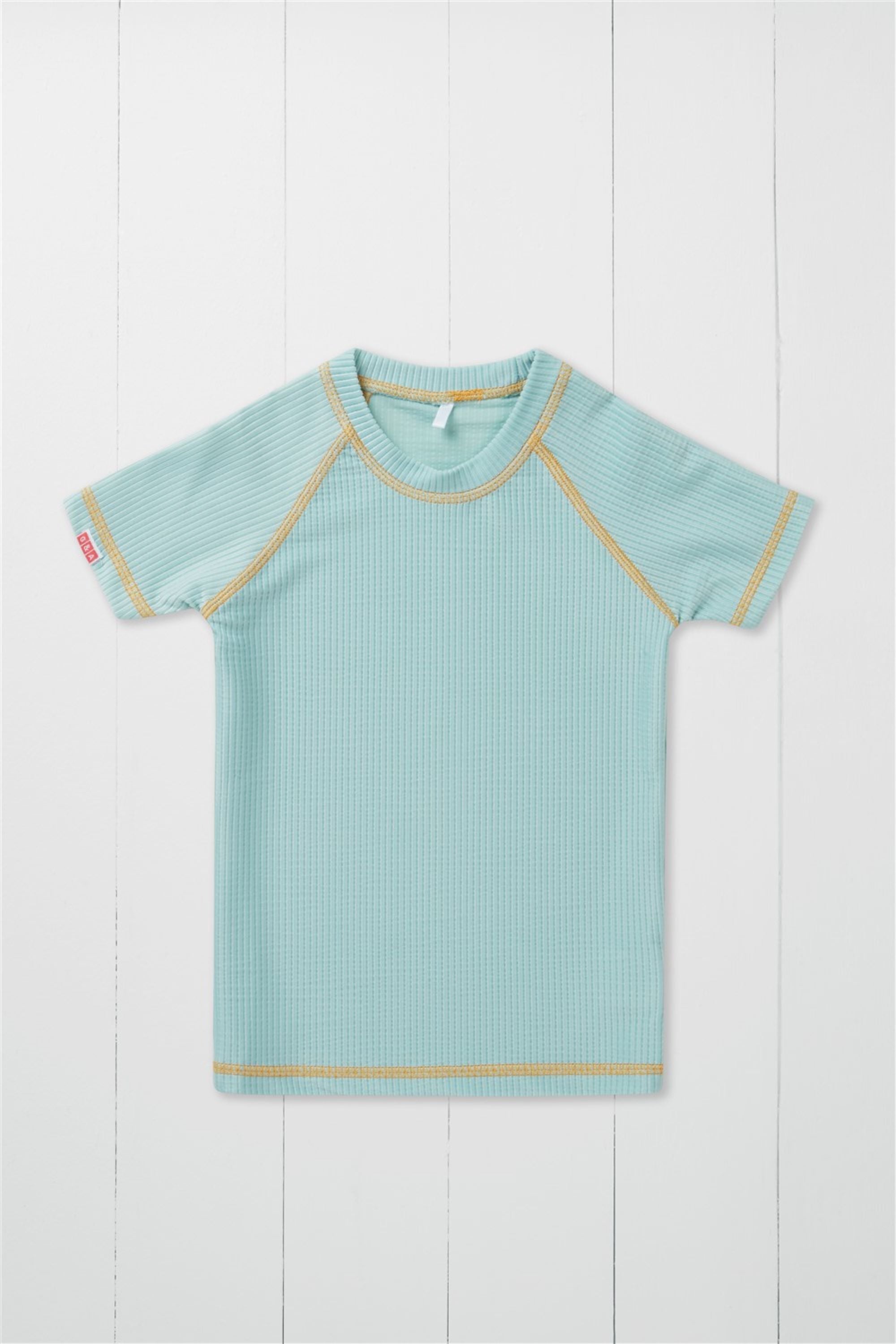 Pistachio Ribbed Kids Rash Vest