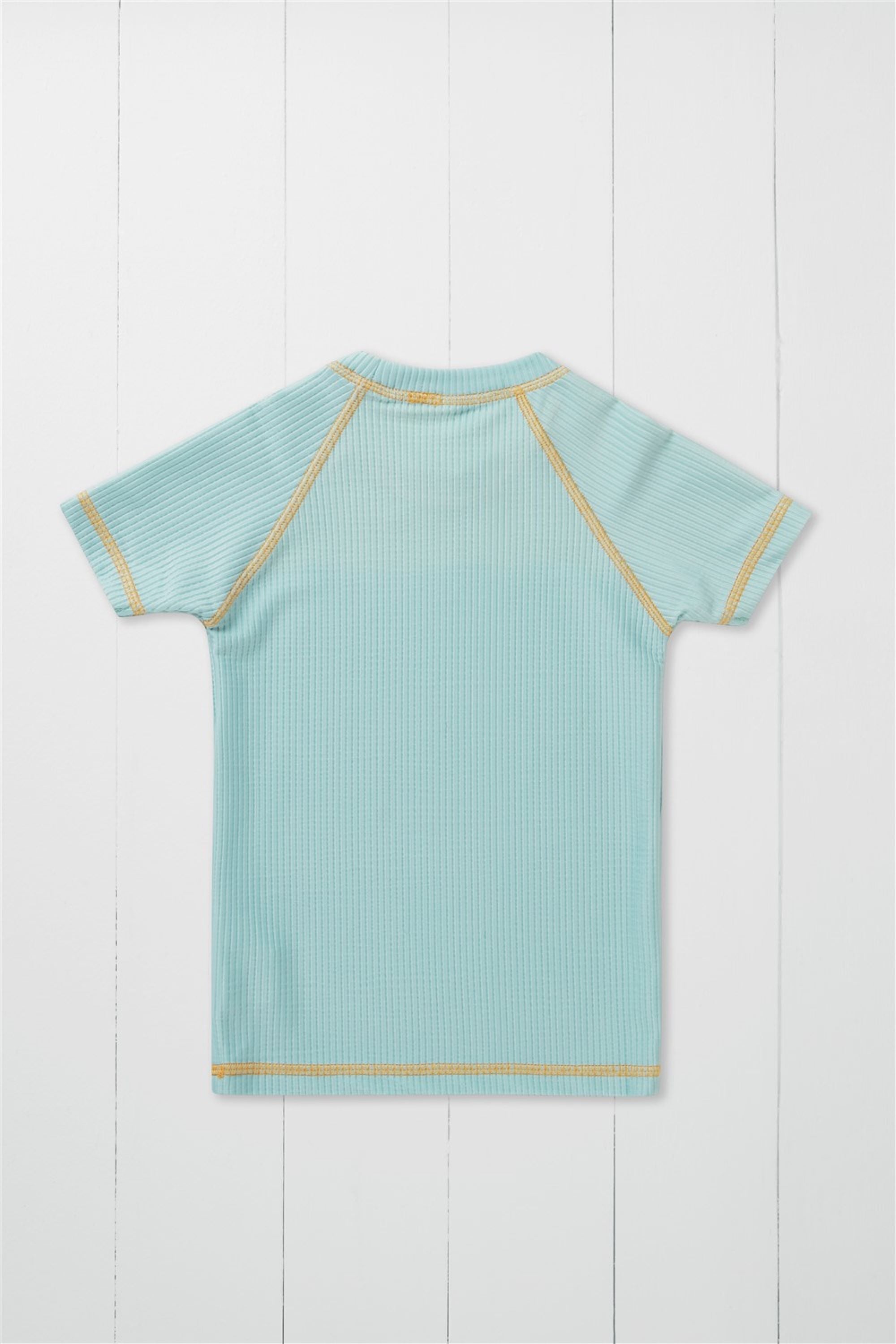 Pistachio Ribbed Kids Rash Vest