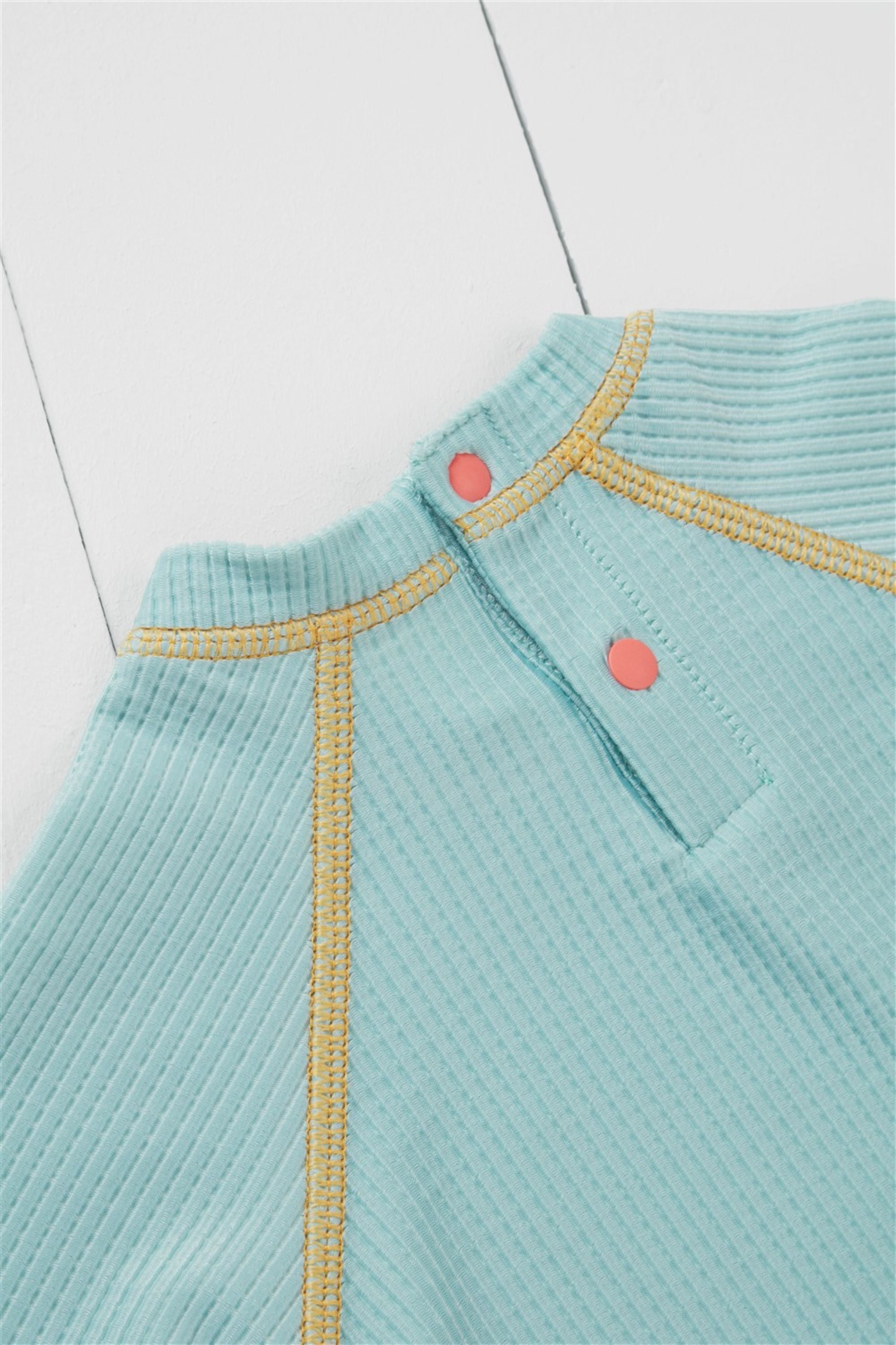 Pistachio Ribbed Kids Rash Vest