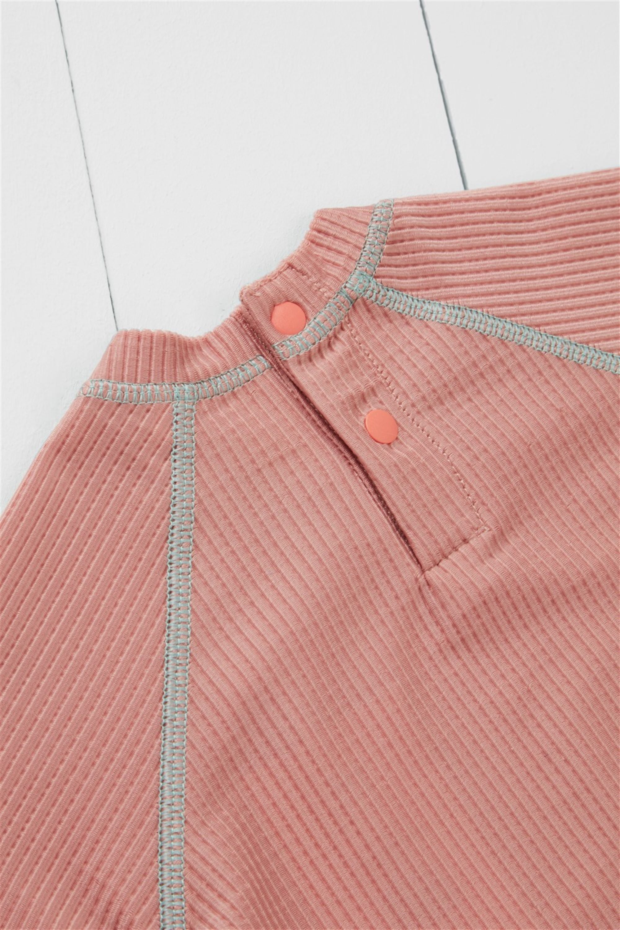 Rose Ribbed Kids Rash Vest