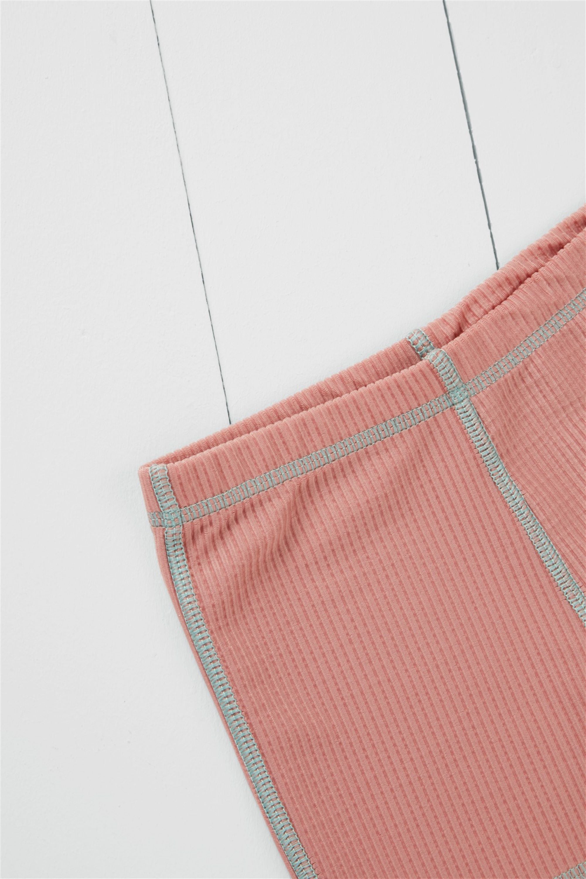 Rose Ribbed Kids Shortie Swim Shorts