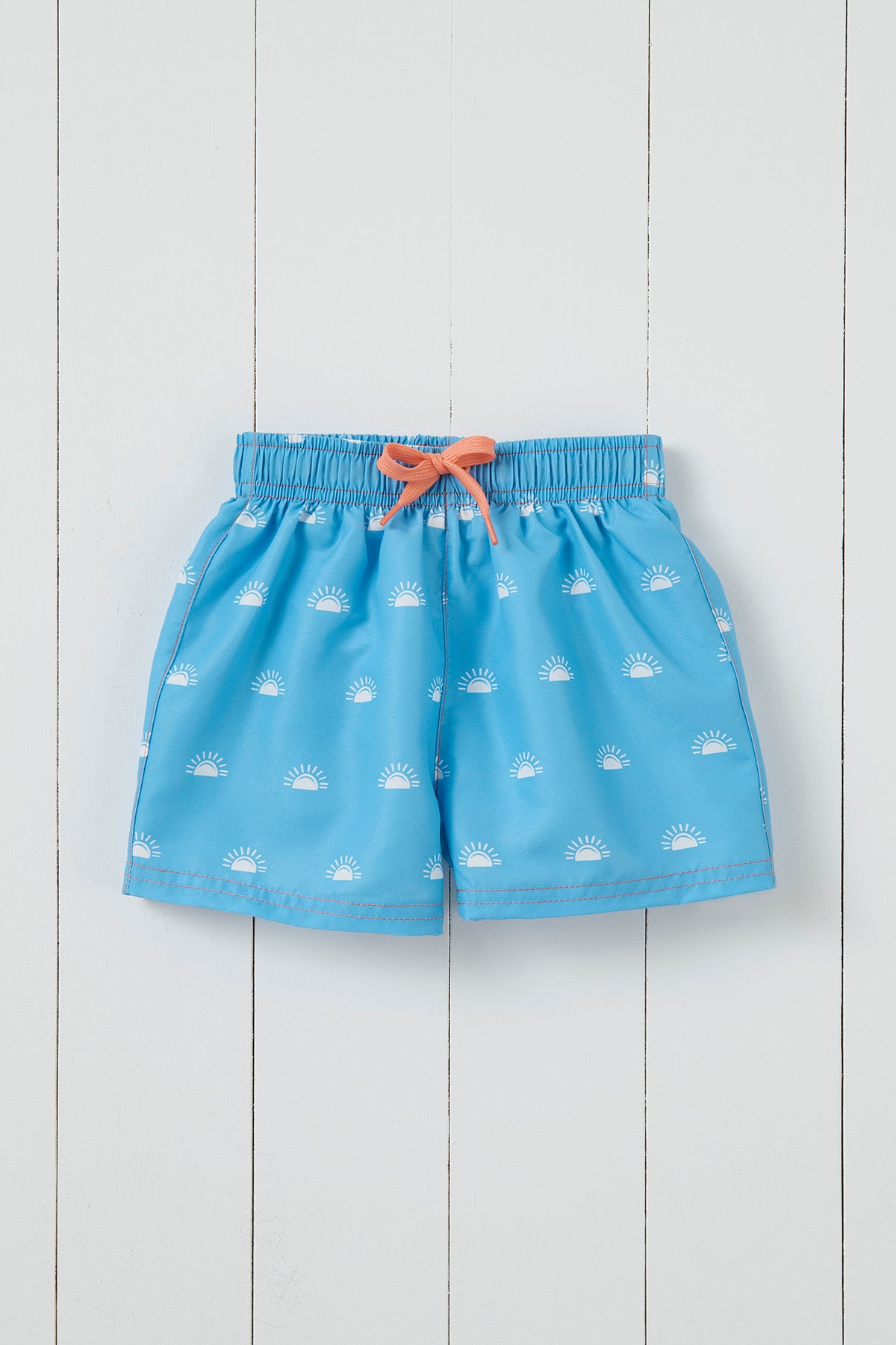 Cornflower Blue Woven Printed Swim Shorts