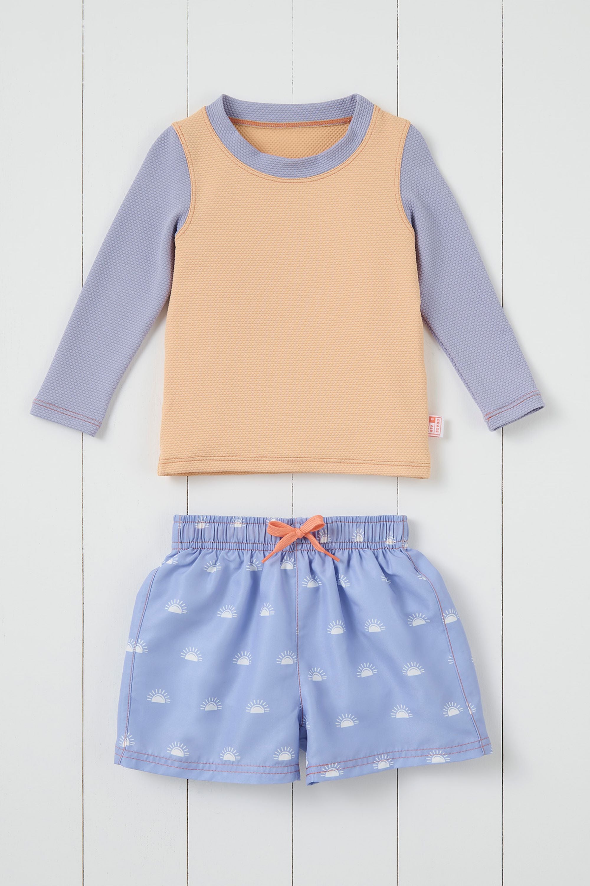 Lavender Woven Printed Swim Shorts