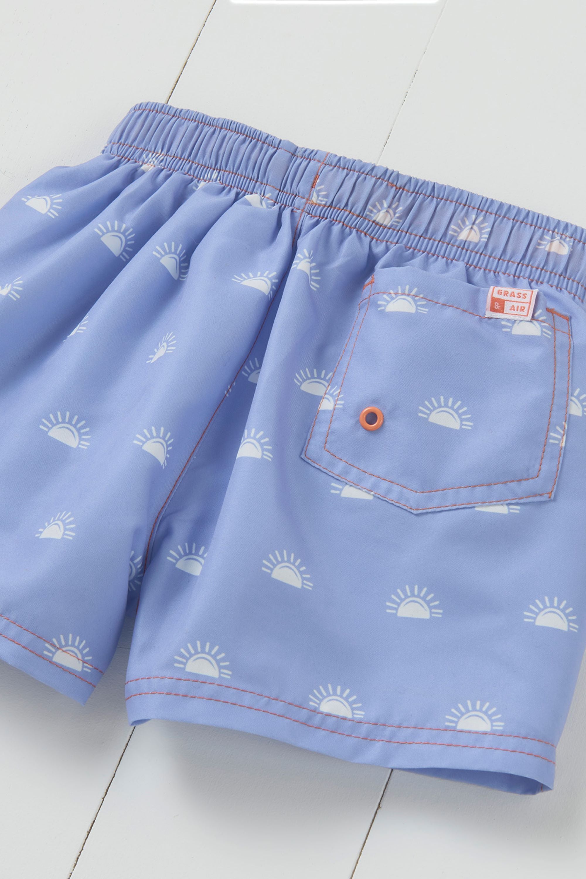 Lavender Woven Printed Swim Shorts