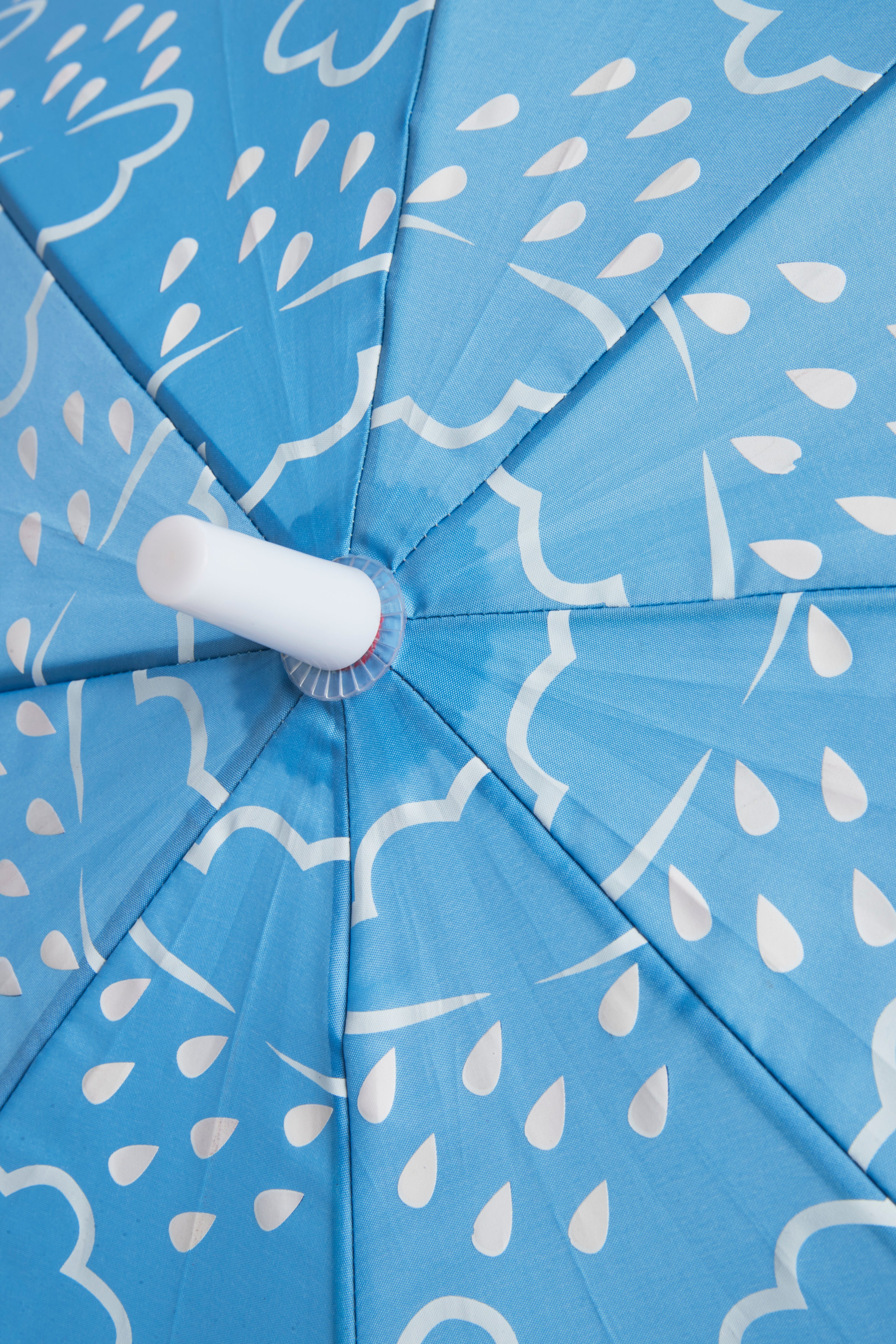 Little Kids Colour-Revealing Umbrella in Baby Blue