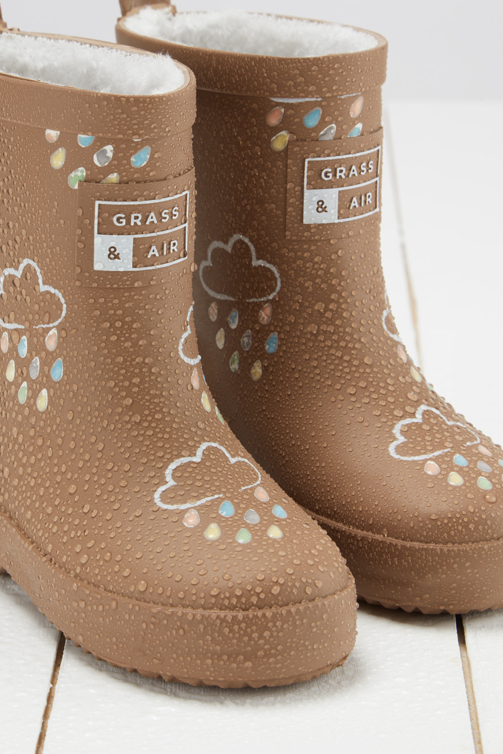 Fudge Brown Colour-Changing Kids Wellies