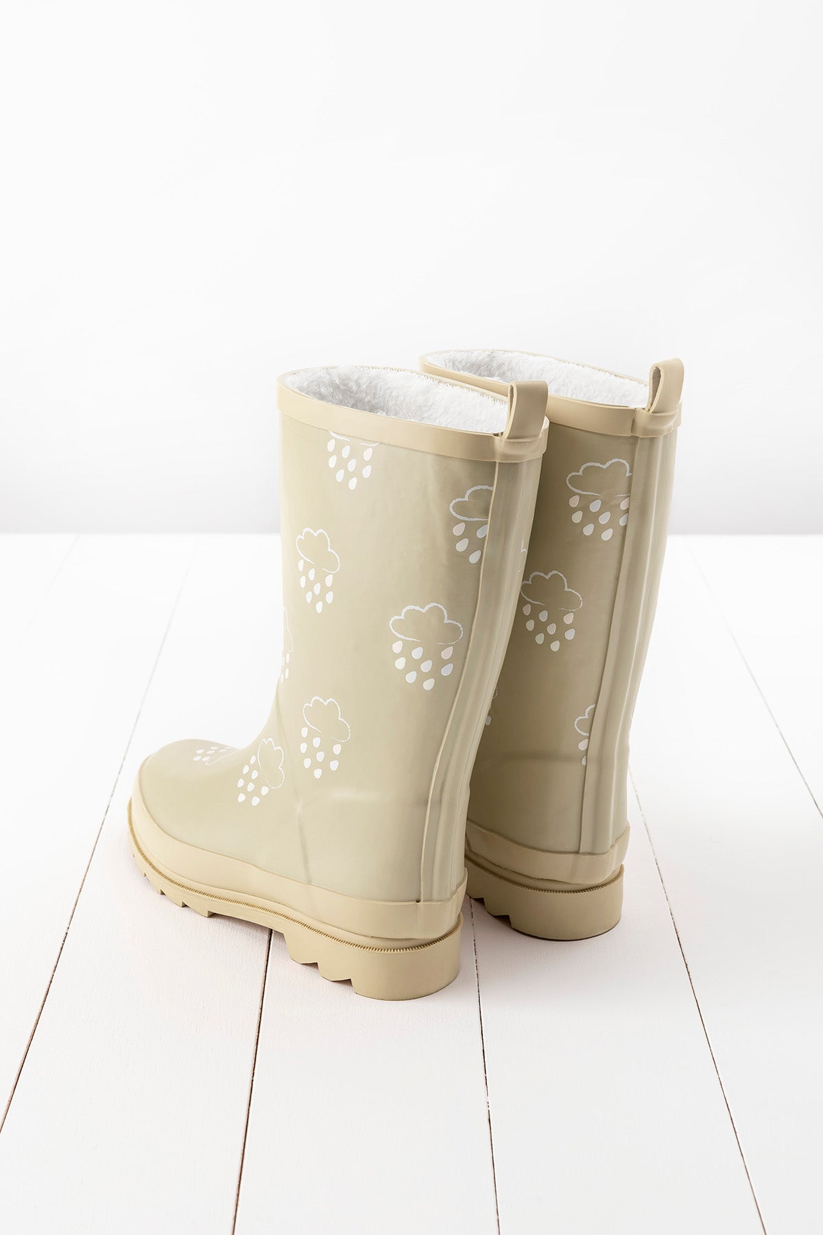 Drawstring Wellies Adult Stone Latte Colour-Changing Wellies