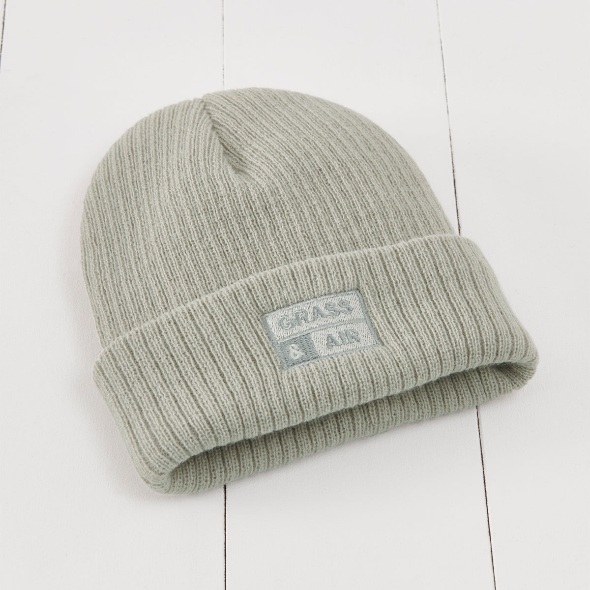 GORSKI Light Gray Knit Beanie Knit Beanie Hat with Select Lamb Pompom main image 4