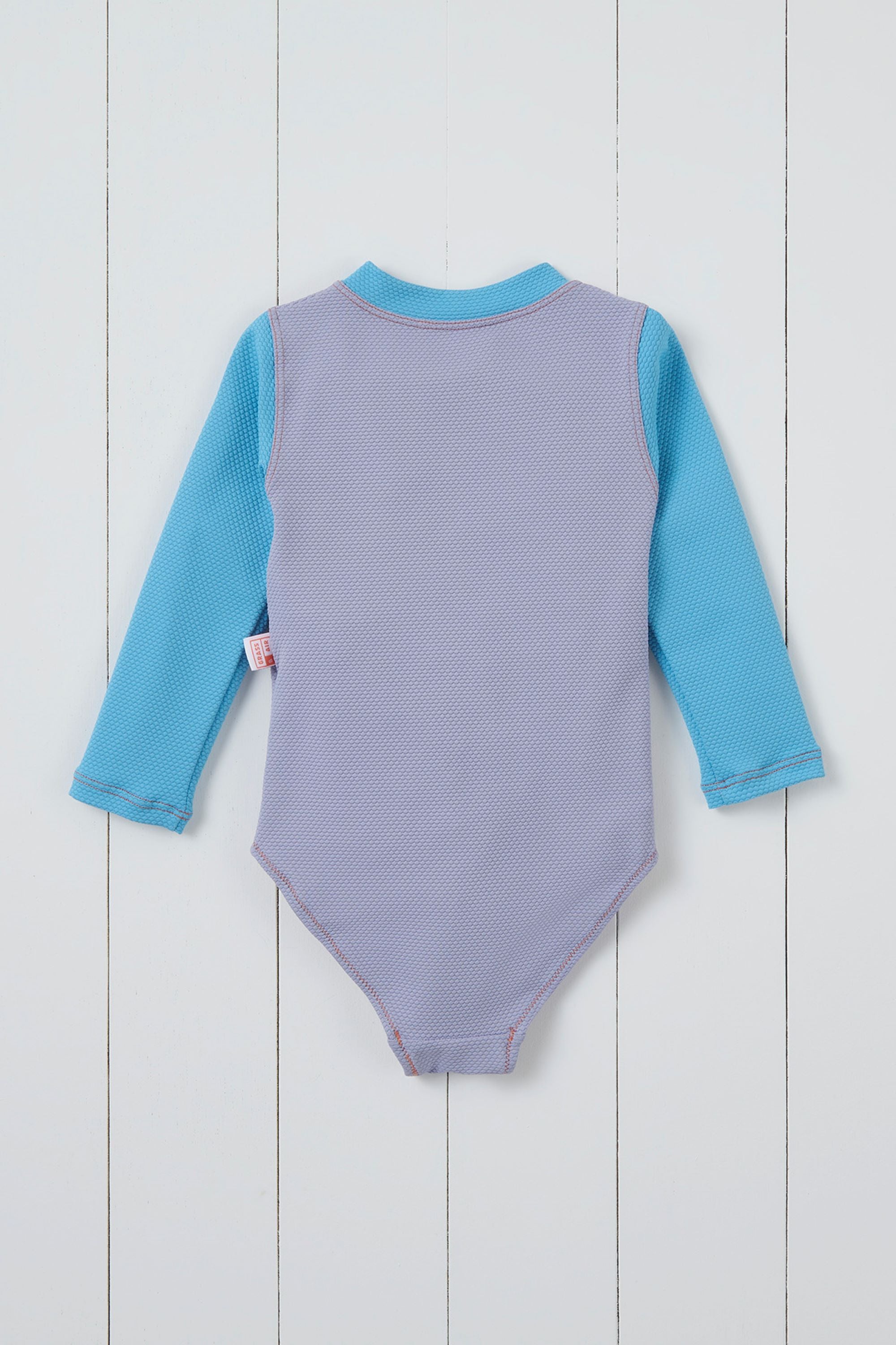 Lavender Ribbed Kids Long Sleeve Swimsuit