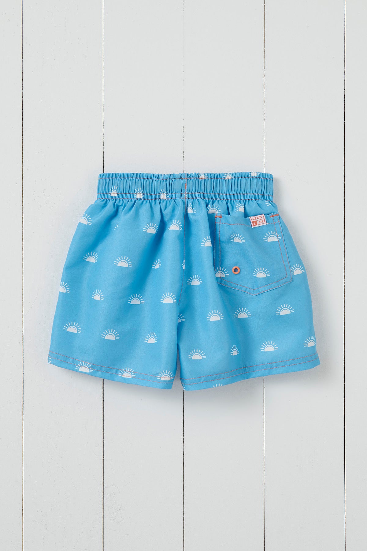 Cornflower Blue Woven Printed Swim Shorts