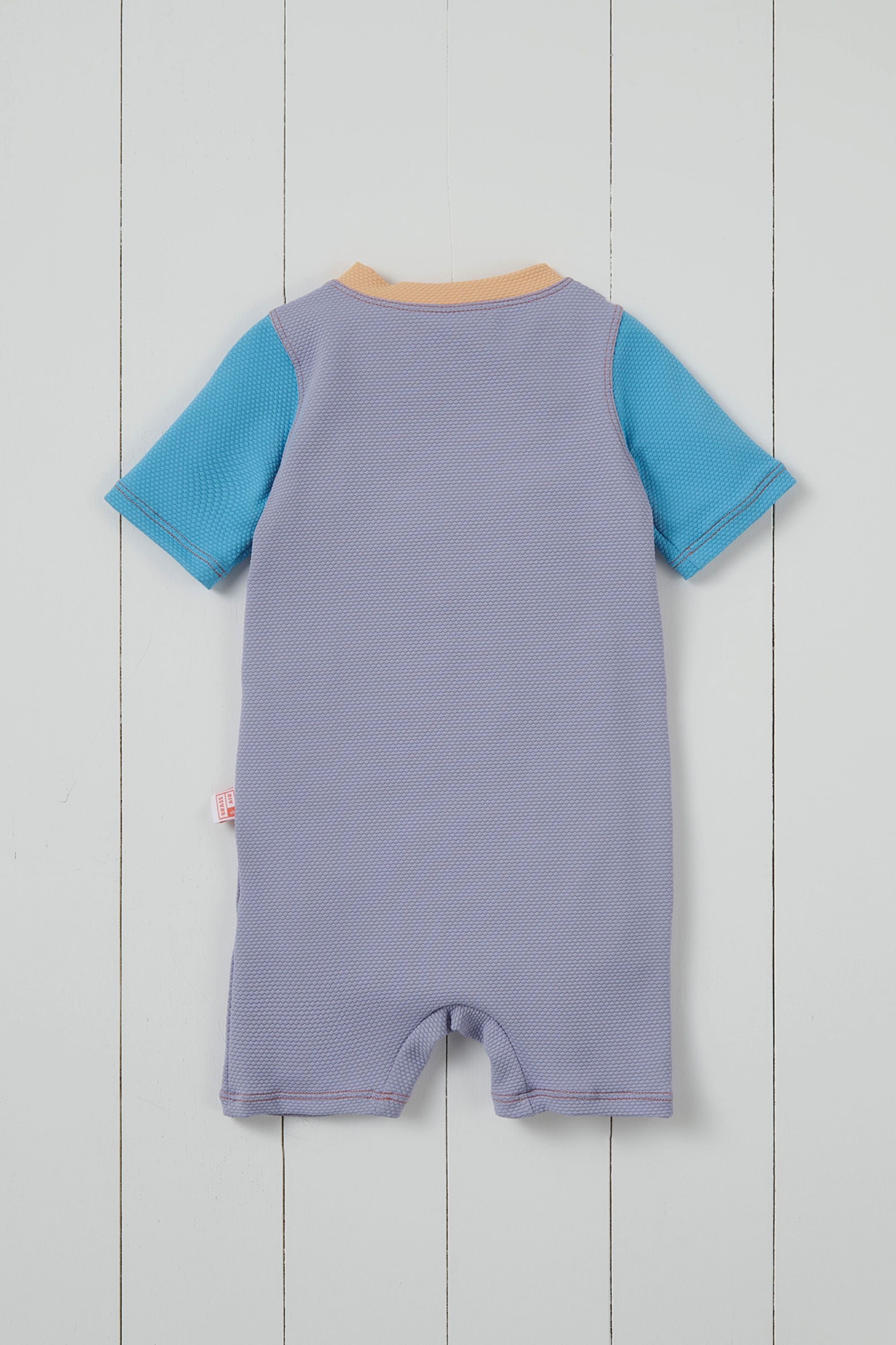 Lavender Ribbed Kids Shortie Swimsuit