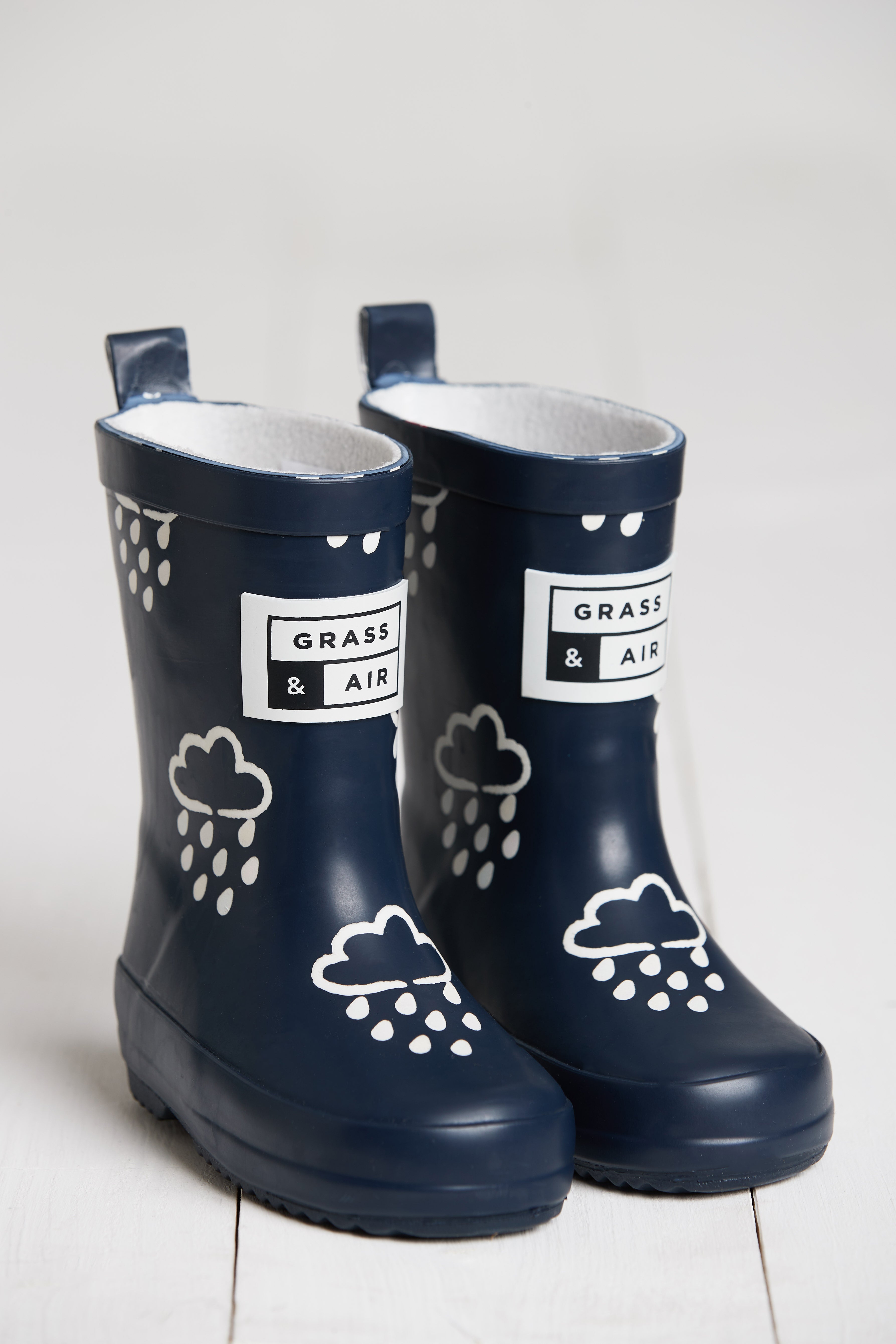 Navy Colour-Changing Kids Wellies