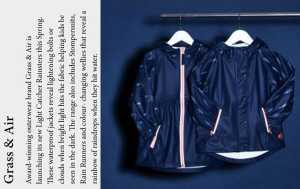 Grass & Air Light Catcher reflective rain mac featured in Little Flea magazine