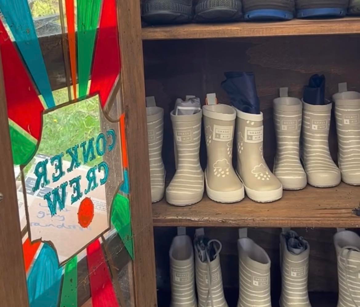 Wellies for the conker crew swap shop.
